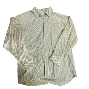 Talbots Kids Boy's Blue &White Stripe Button Down Shirt, XL
